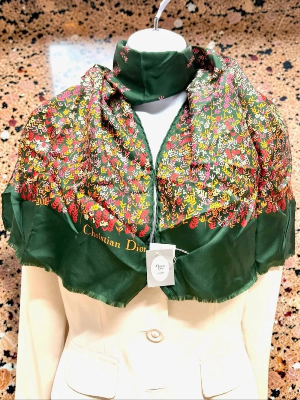 New-Christian Dior silk Satin Scarf 51